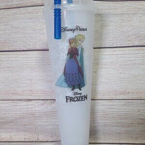 Disney Parks Anna, Elsa and Olaf Cup with Lid and Straw